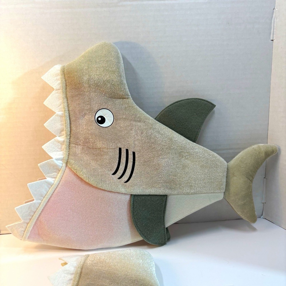 Set of 2 Shark Hats 16in Gray White Polyester Halloween Costume Target